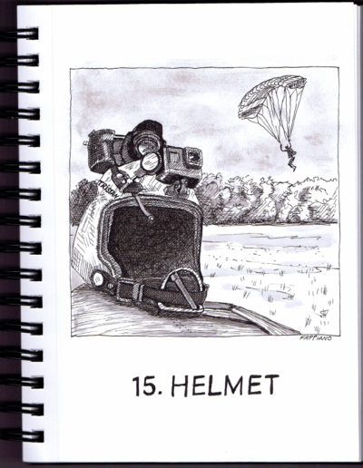 Helmet- Inktober - Pen and Ink drawing by Bob Fappiano