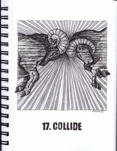 Collide- Inktober - Pen and Ink drawing