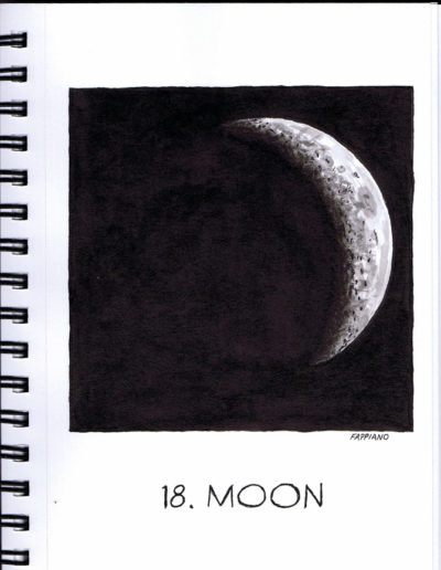 Moon- Inktober - Pen and Ink drawing