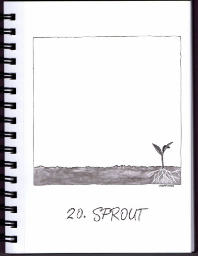 Sprout - Inktober - Pen and Ink drawing