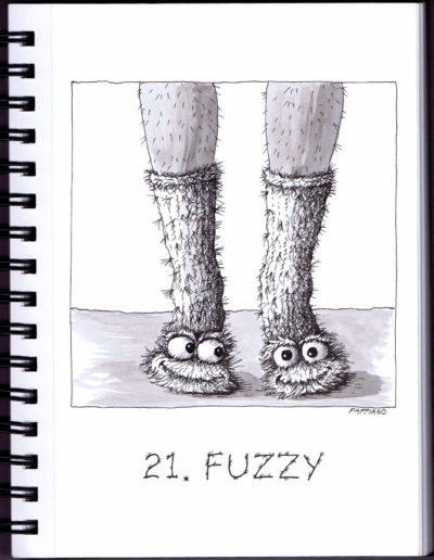 Fuzzy - Inktober - Pen and Ink drawing