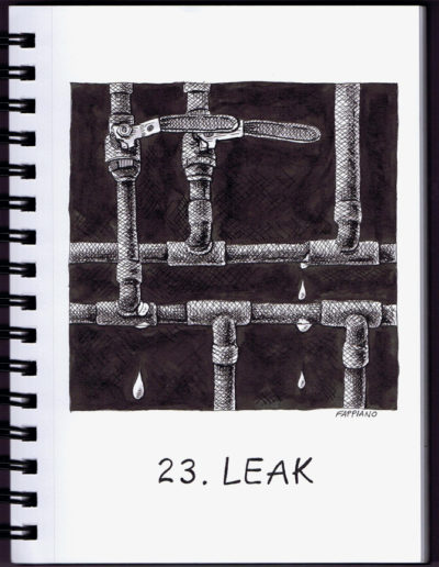 Leak - Inktober - Pen and Ink drawing