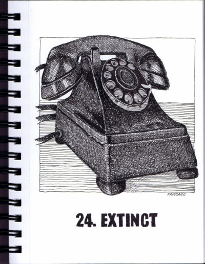 Extinct - Inktober - Pen and Ink drawing