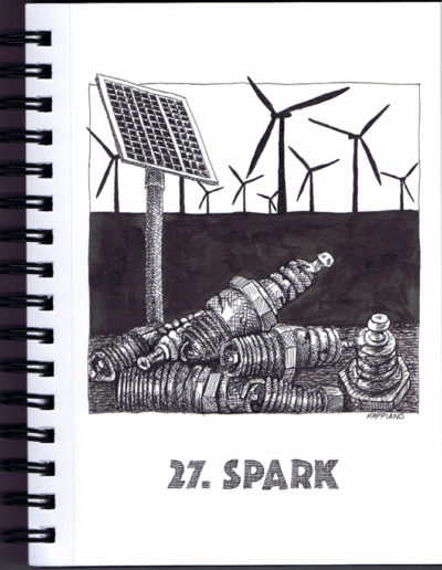 Spark - Inktober - Pen and Ink drawing