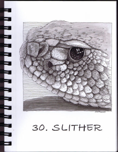 Slither - Inktober - Pen and Ink drawing