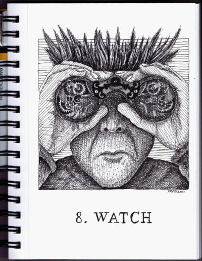 Watch - Inktober - Pen and Ink drawing by Bob Fappiano- Fappiano ART